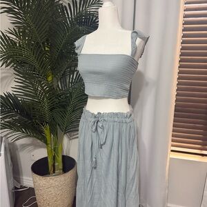 Qi Light Blue Skirt Set